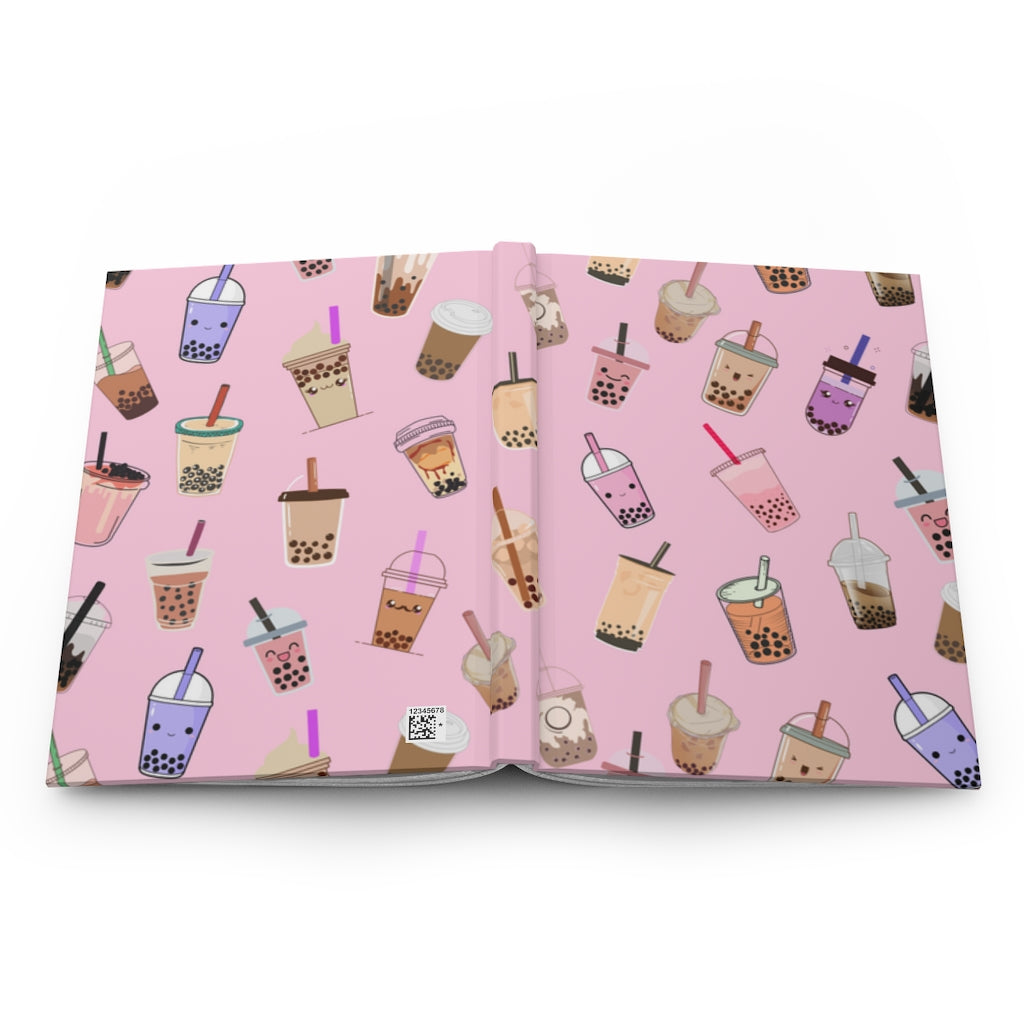 Kawaii Boba Tea Hardcover Journal