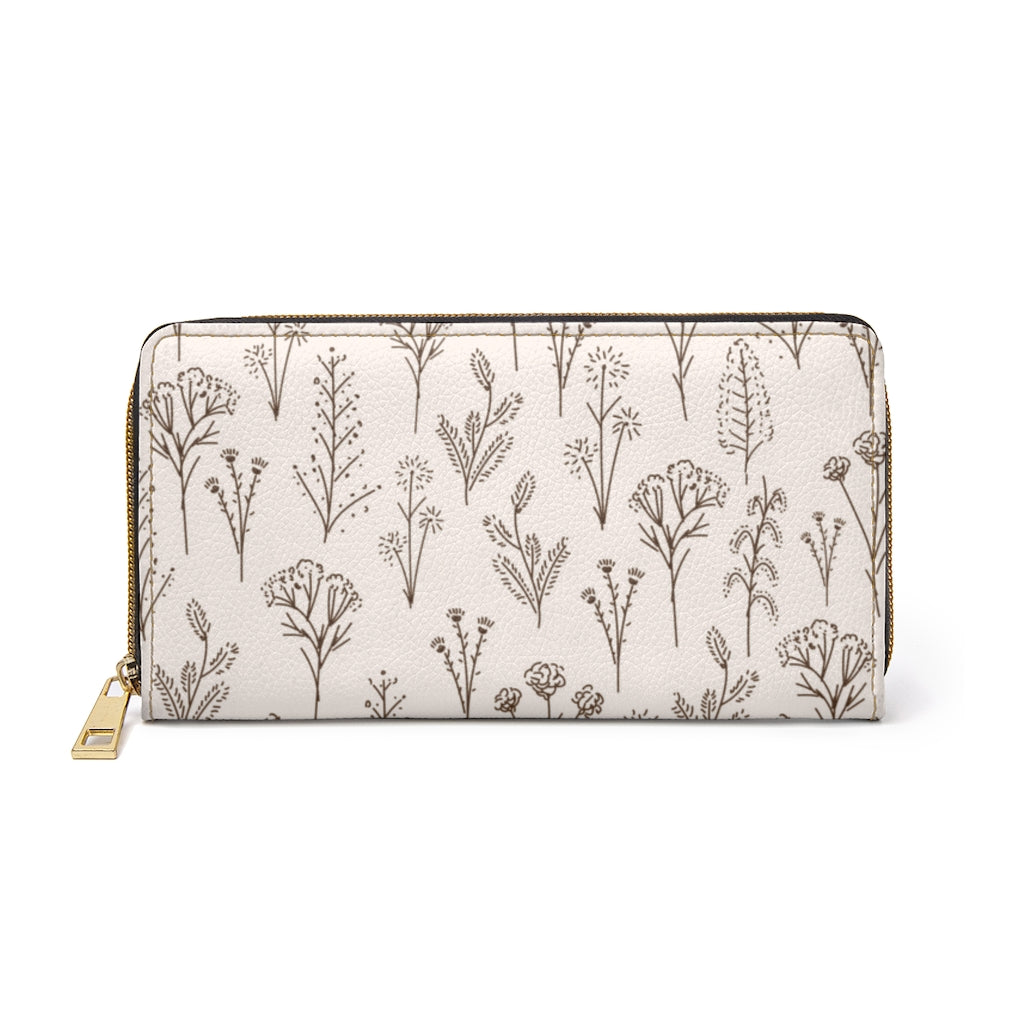 Boho Wildflowers Zipper Wallet