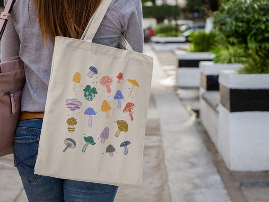 Cottagecore Mushroom Tote Bag