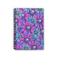 Vintage 90s Purple Blue Floral Spiral Notebook