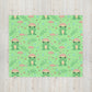 Cottagecore Kawaii Green Frog Mushroom Throw Blanket
