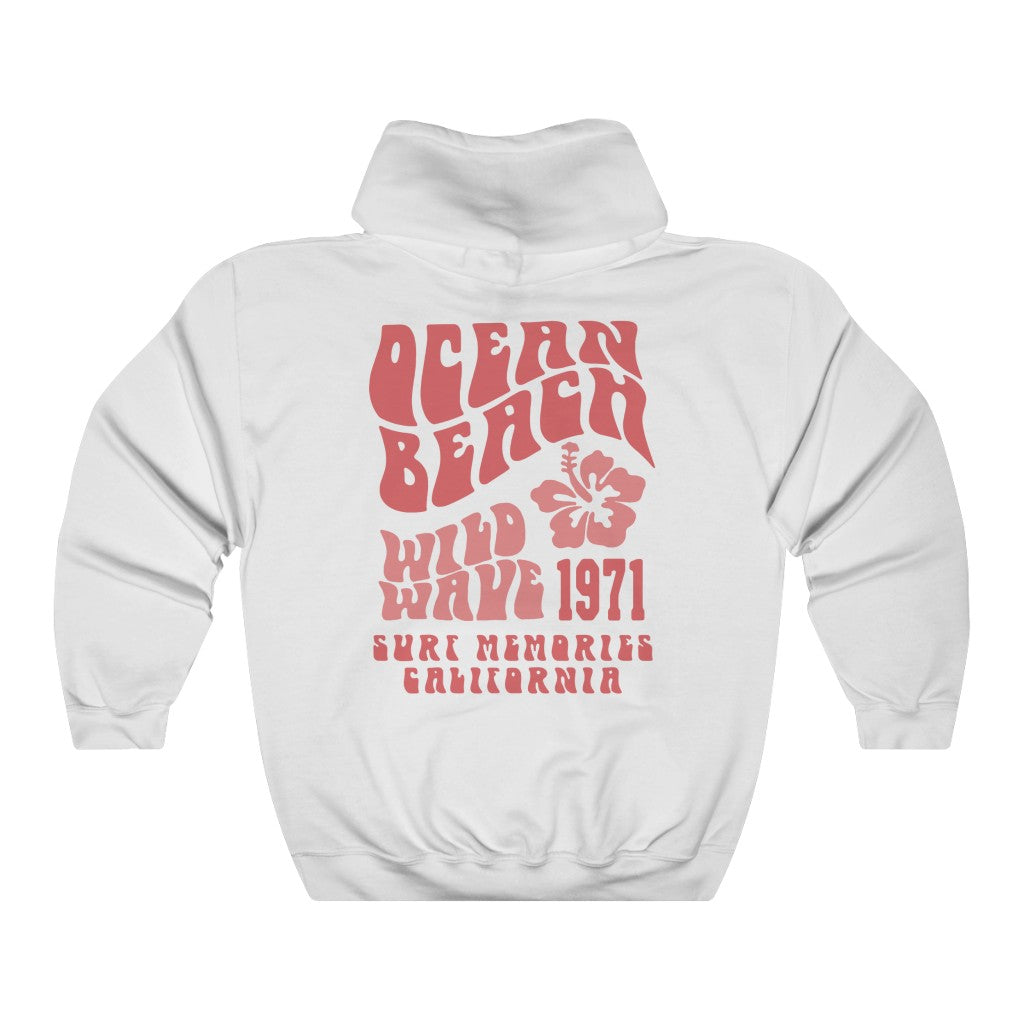 Ocean Beach Wild Wave California Hoodie