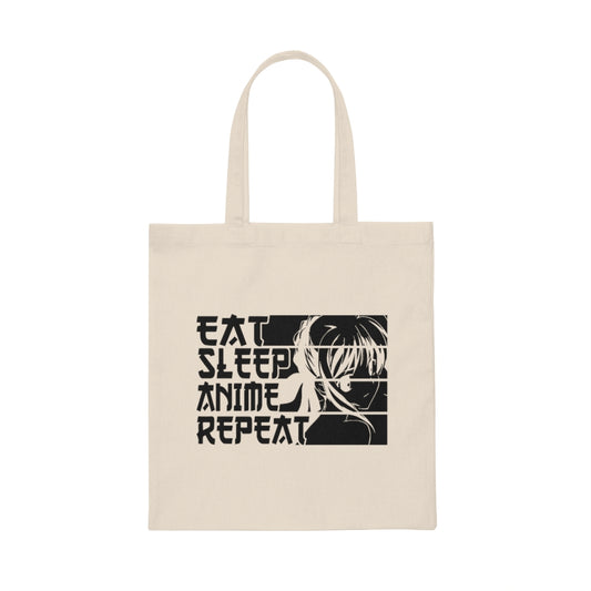 Eat Sleep Anime Repeat Tote Bag