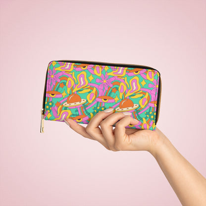 Psychedelic Trippy Hippie Zipper Wallet