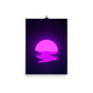 Vaporwave Neon Purple Sunset Sea Poster Print Wall Art