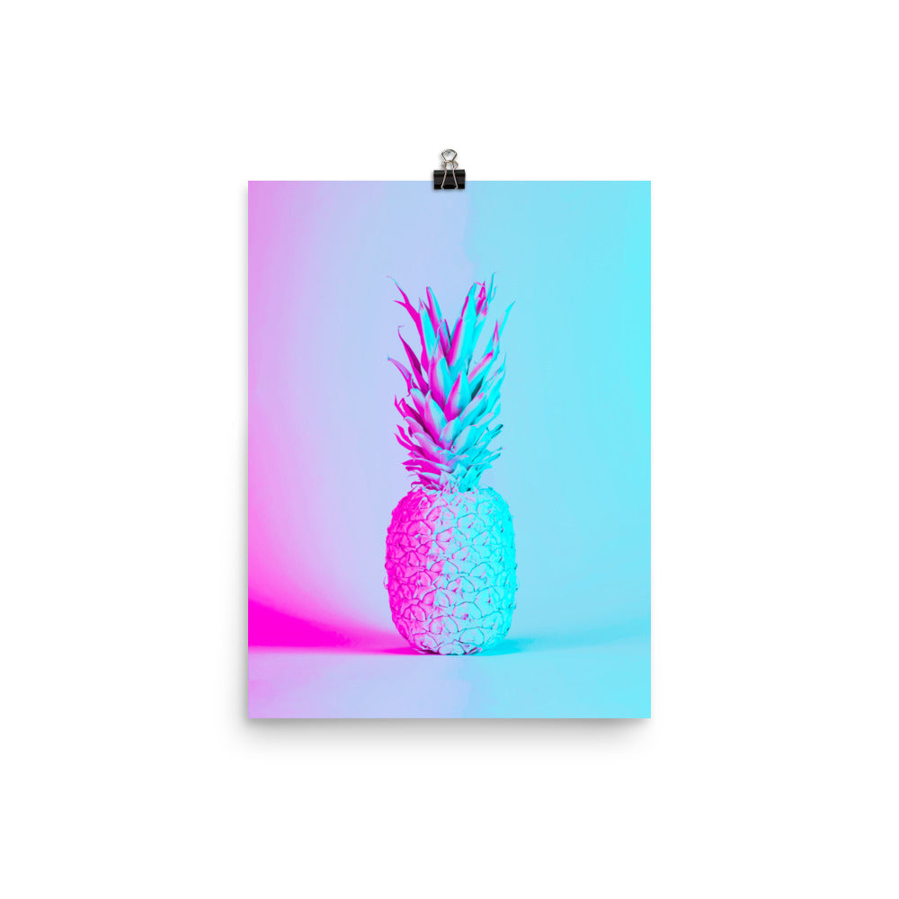 Vaporwave Futuristic Pineapple Poster Print Wall Art