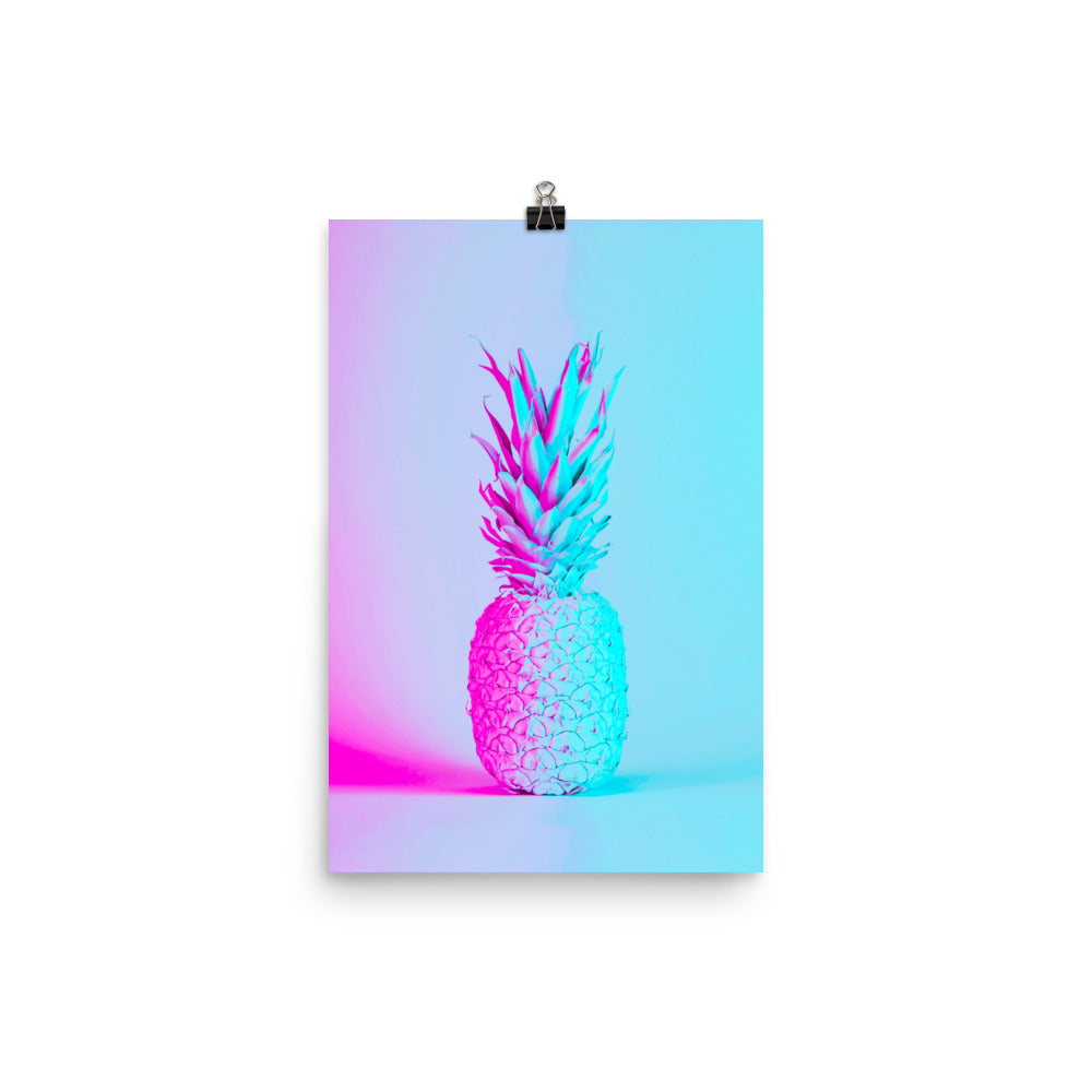 Vaporwave Futuristic Pineapple Poster Print Wall Art