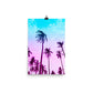 Vaporwave Neon Tropical Palm Trees Poster Wall Art