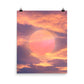 Aesthetic Orange Pink Sunset Poster Print Wall Art