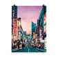 Japanese Kanji Neon Street Poster Print