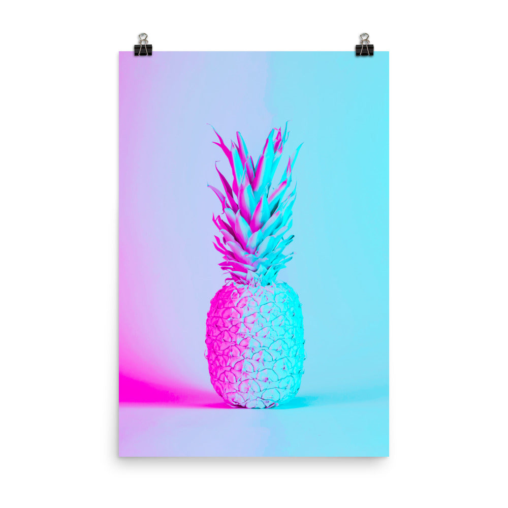 Vaporwave Futuristic Pineapple Poster Print Wall Art