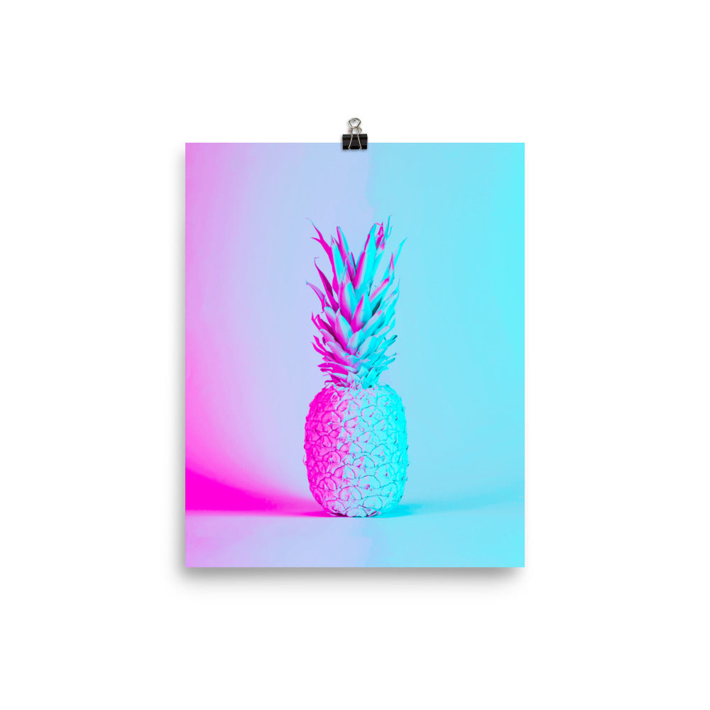 Vaporwave Futuristic Pineapple Poster Print Wall Art