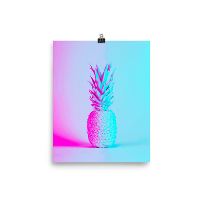 Vaporwave Futuristic Pineapple Poster Print Wall Art