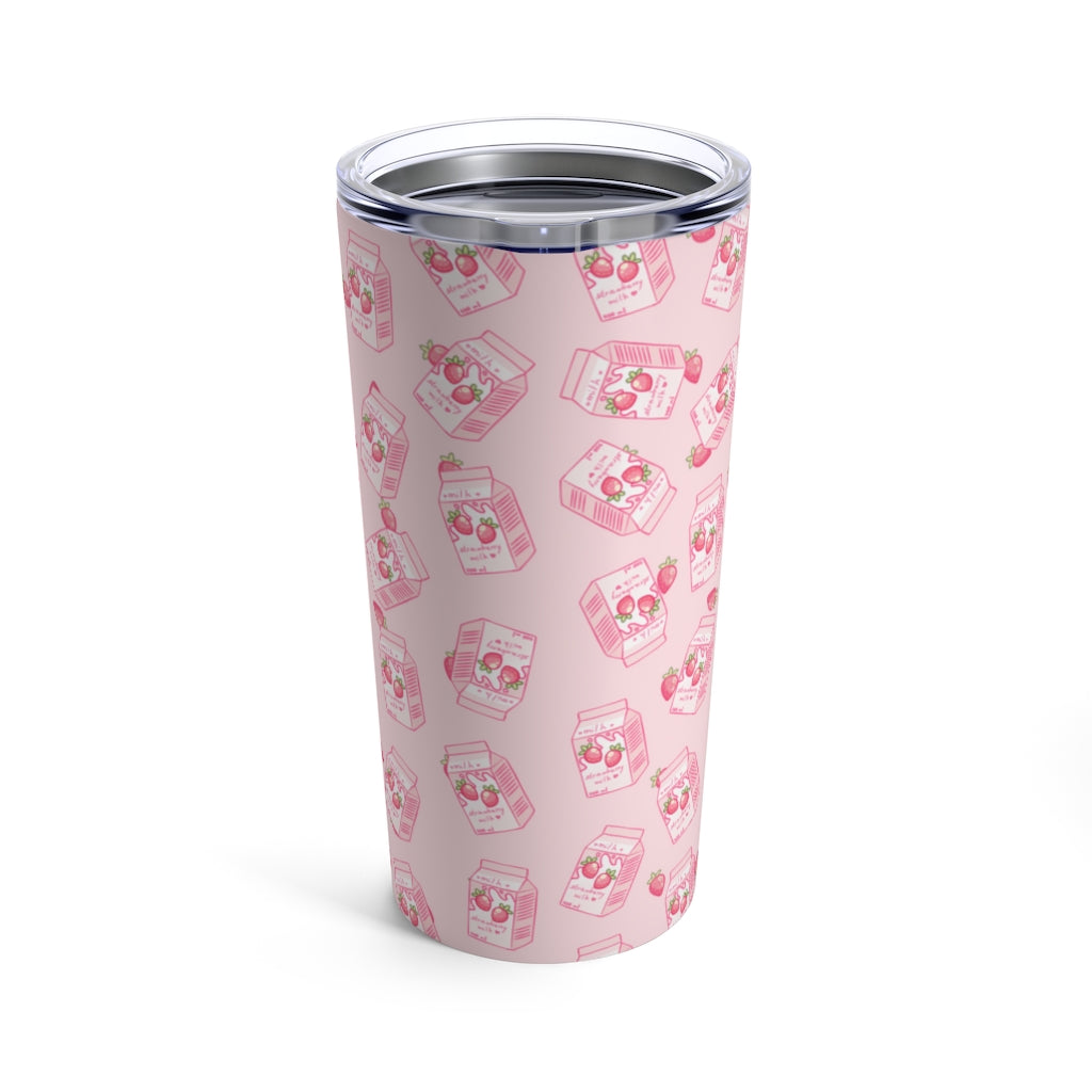 Kawaii Strawberry Milk Tumbler 20oz