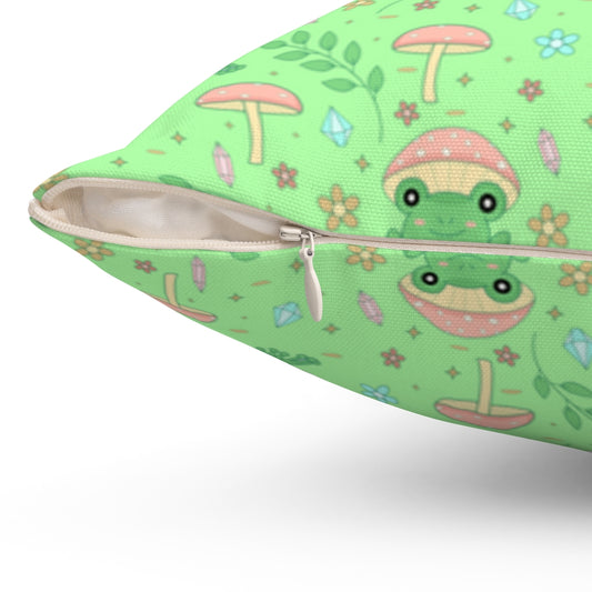 Cottagecore Kawaii Frog Pillow