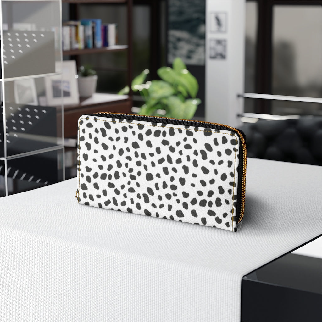 Dalmatian Print Boho Chic Zipper Wallet