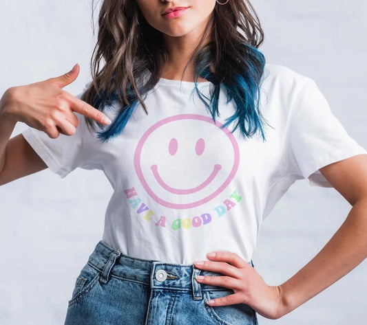 Have A Good Day Smiley Face T-Shirt White