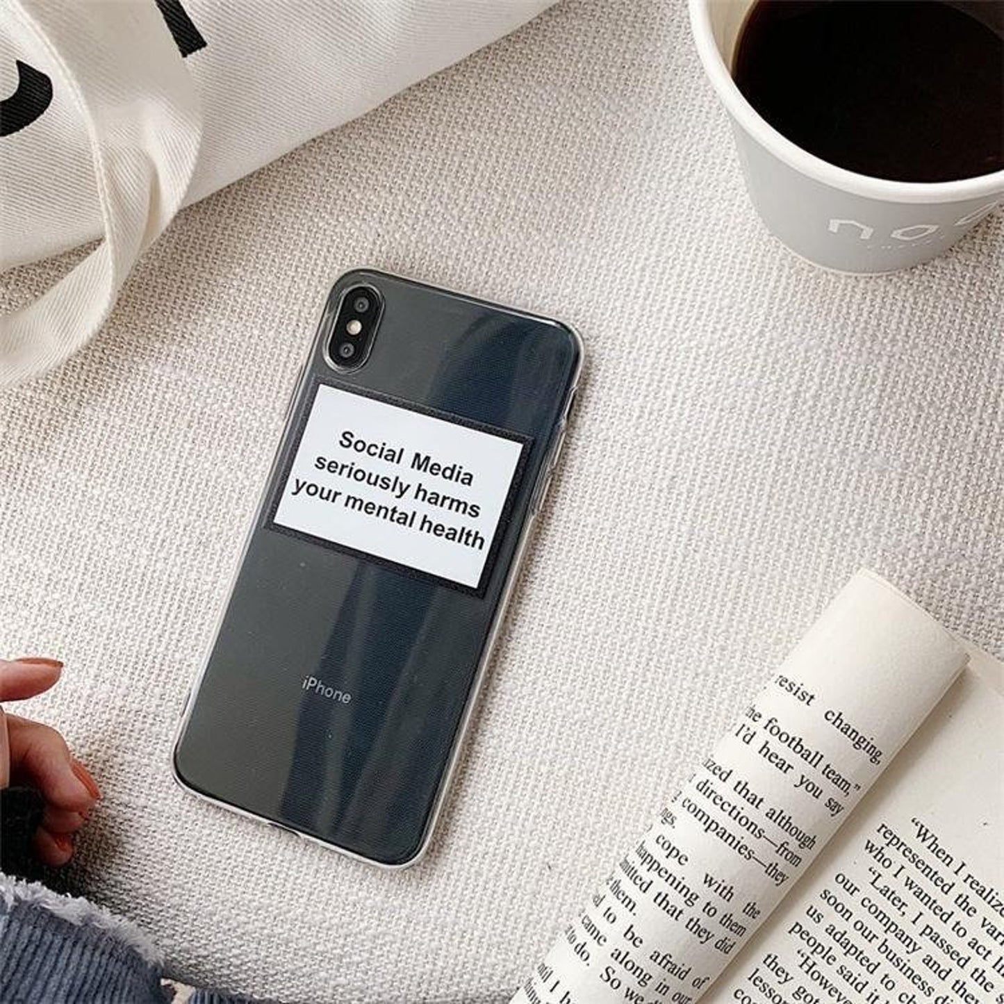 Social Media Seriously Harms Your Mental Health iPhone Case