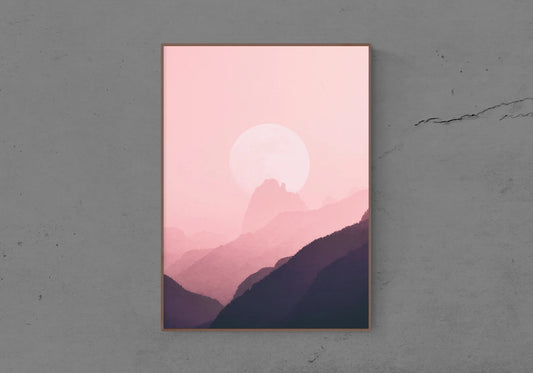 Aesthetic Landscape Sunset Sunrise Wall Art Poster Print