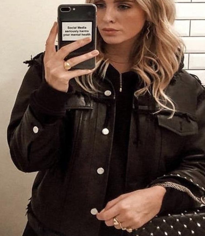 Social Media Seriously Harms Your Mental Health iPhone Case