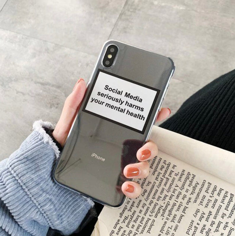 Social Media Seriously Harms Your Mental Health iPhone Case