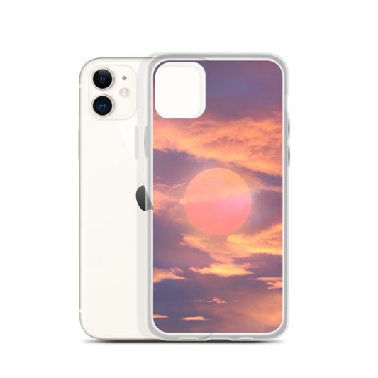 Aesthetic Orange Sunset Clouds iPhone Case