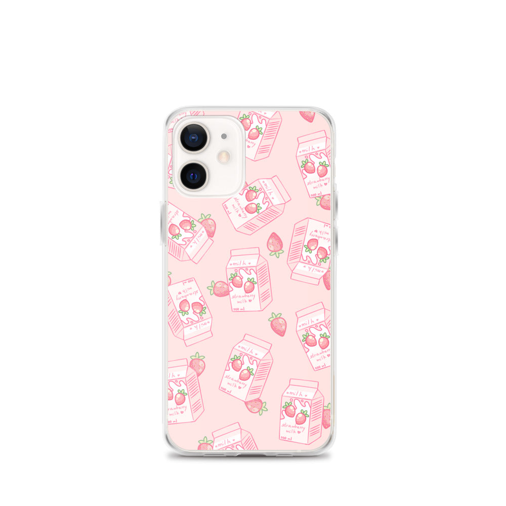 Kawaii Strawberry Milk iPhone Case