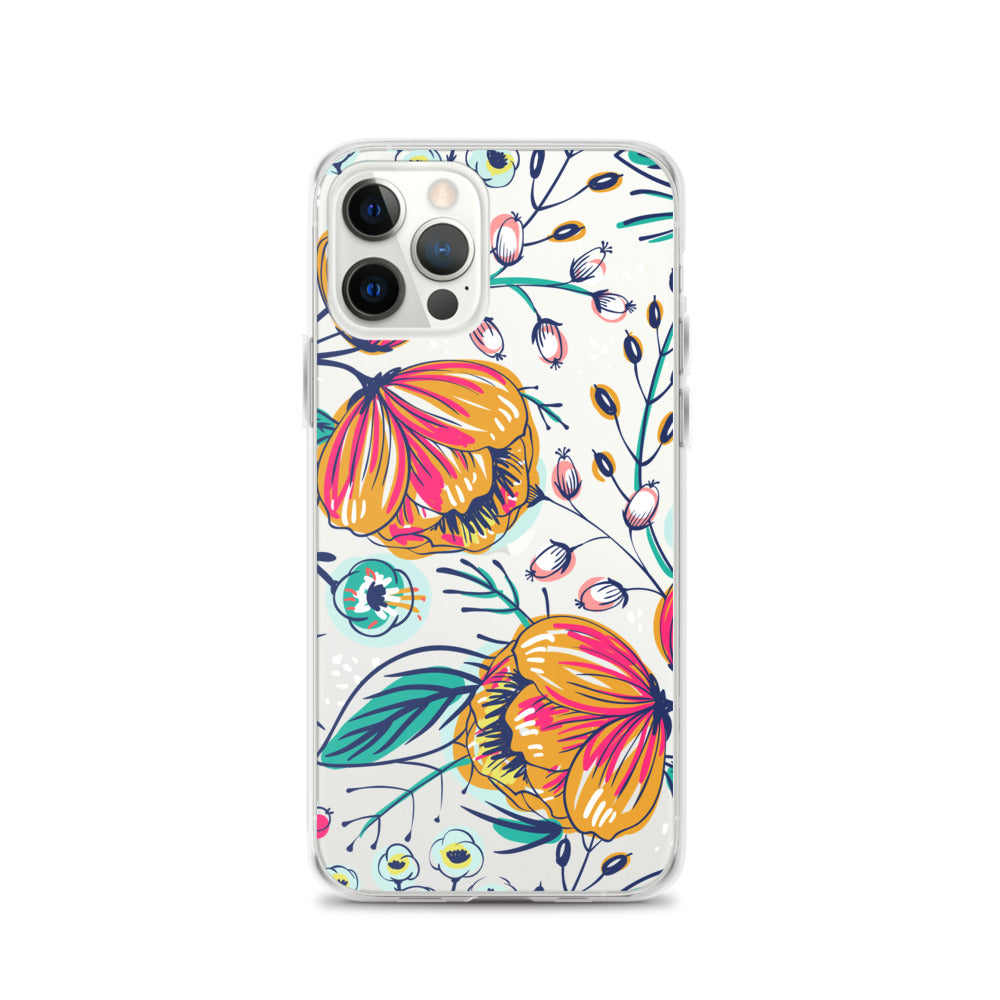 Floral Bloom Clear Phone Case