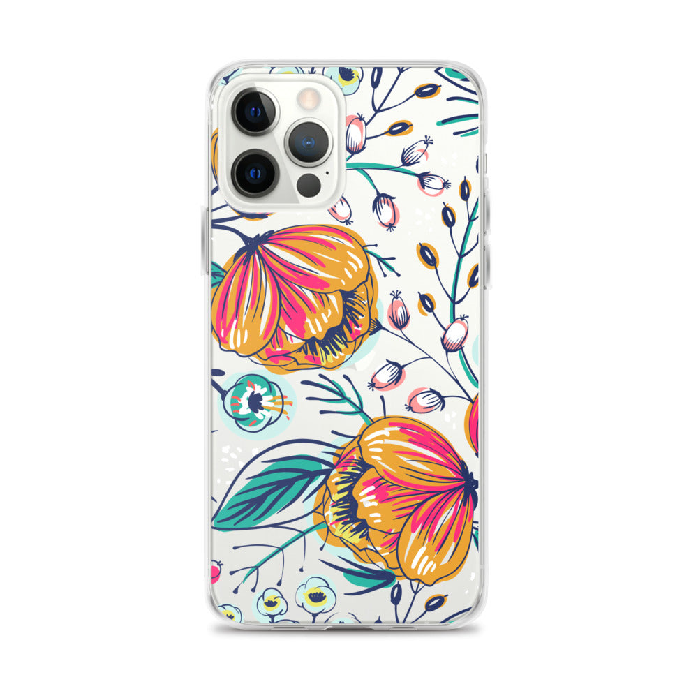 Floral Bloom Clear Phone Case