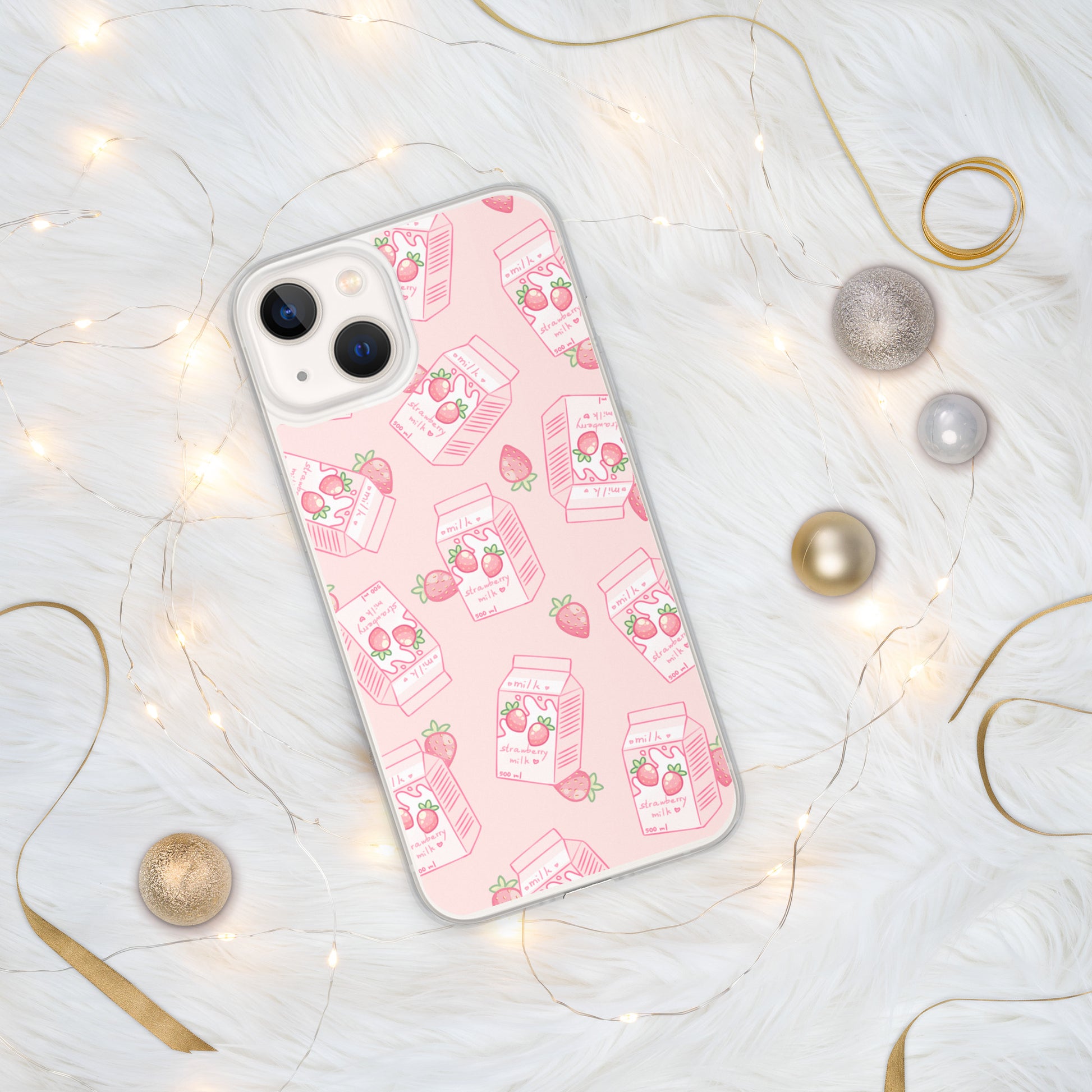 Kawaii Strawberry Milk iPhone Case