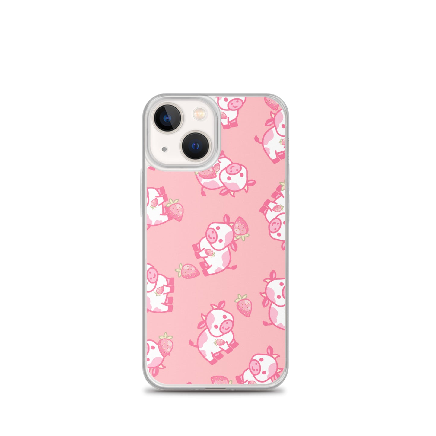 Kawaii Strawberry Cow iPhone Case