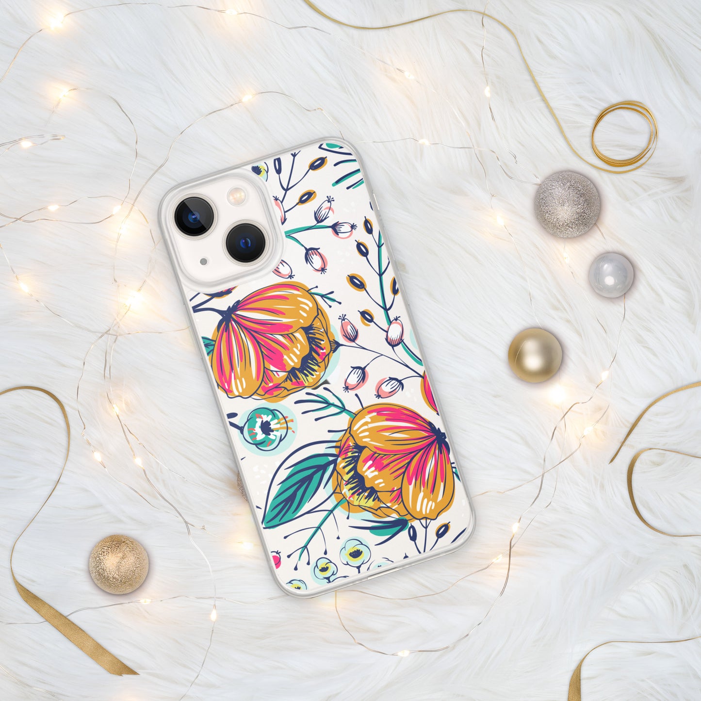 Floral Bloom Clear Phone Case