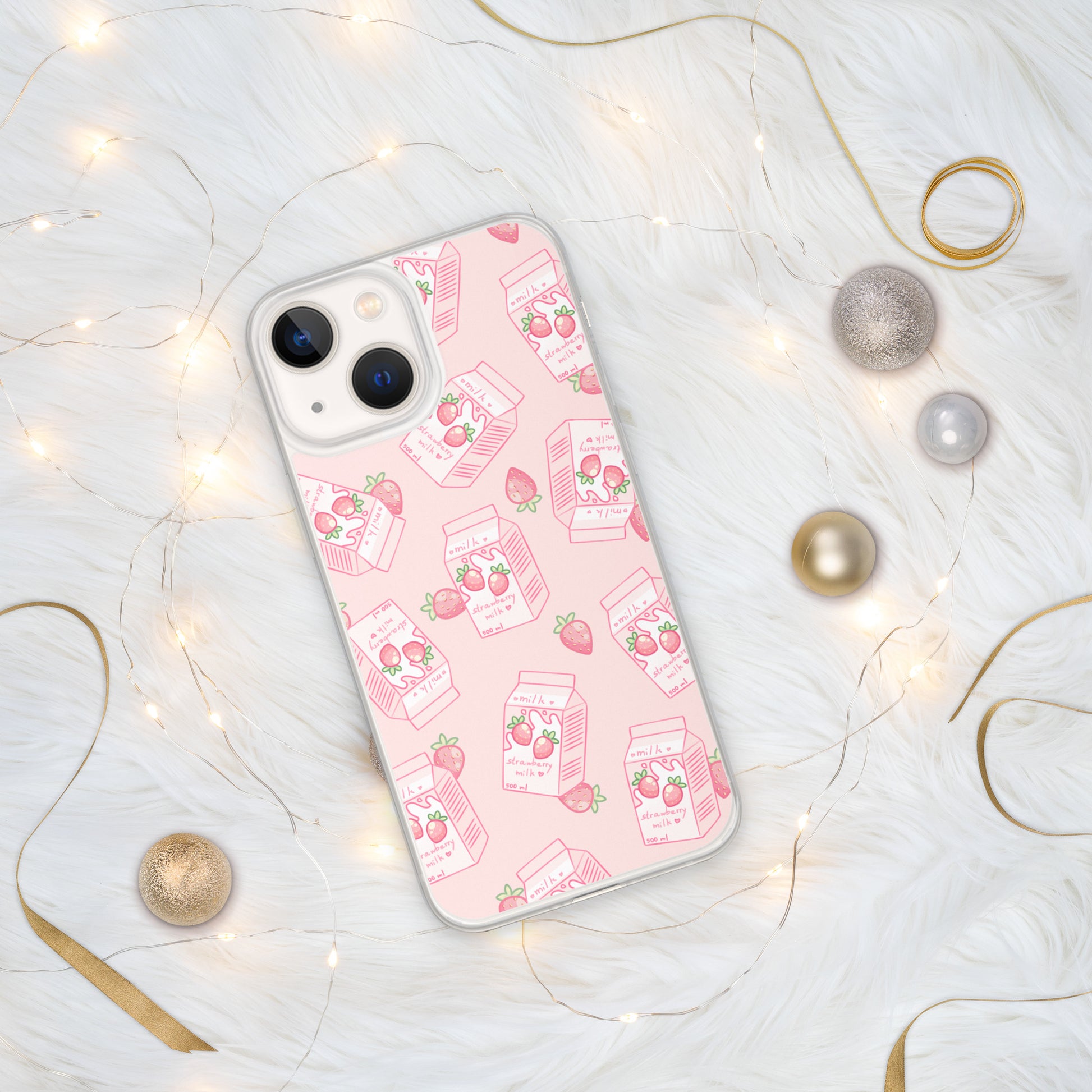 Kawaii Strawberry Milk iPhone Case