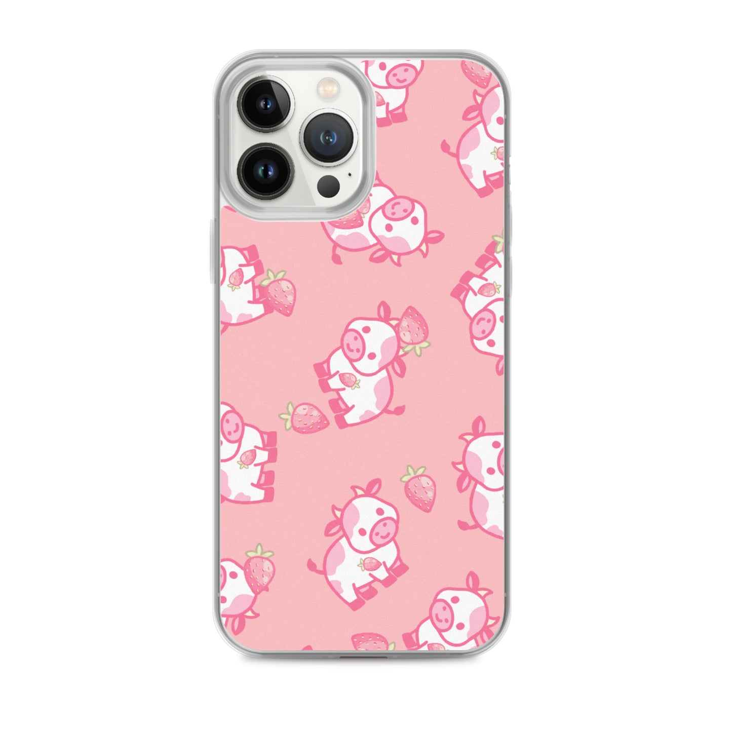 Kawaii Strawberry Cow iPhone Case