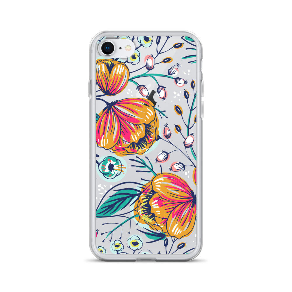 Floral Bloom Clear Phone Case