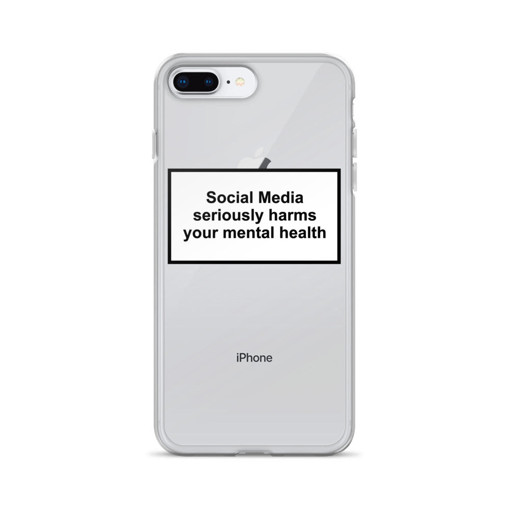 Social Media Seriously Harms Your Mental Health iPhone Case