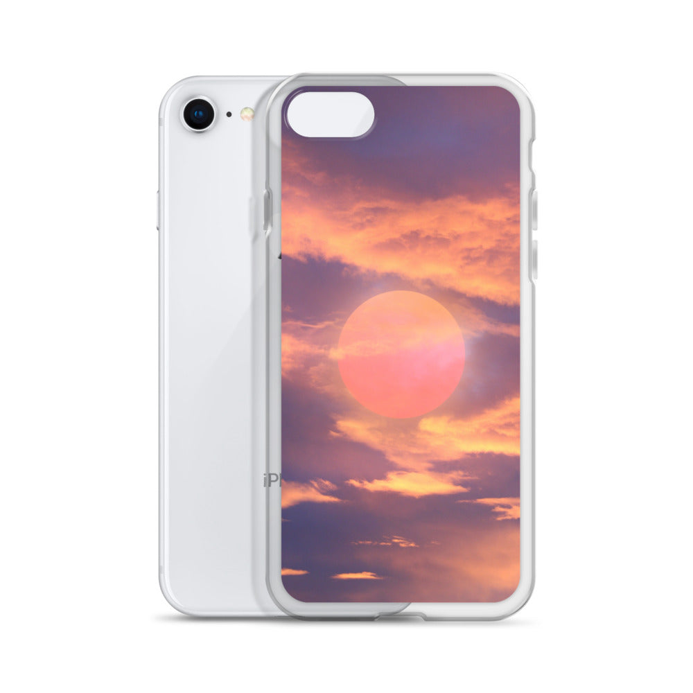 Aesthetic Orange Sunset Clouds iPhone Case