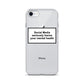 Social Media Seriously Harms Your Mental Health iPhone Case