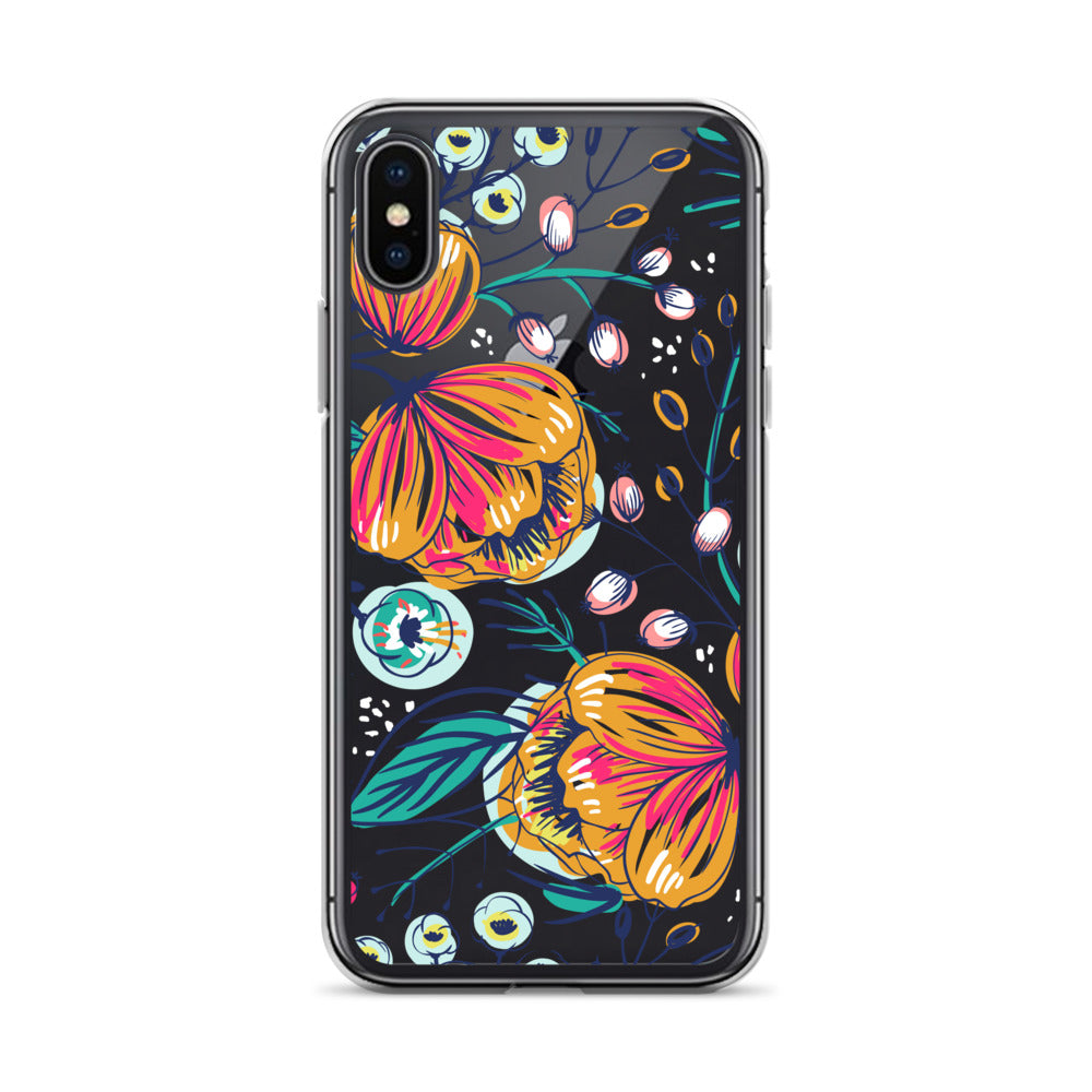 Floral Bloom Clear Phone Case