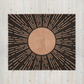 Mid Century Modern Boho Dark Gold Sun Throw Blanket