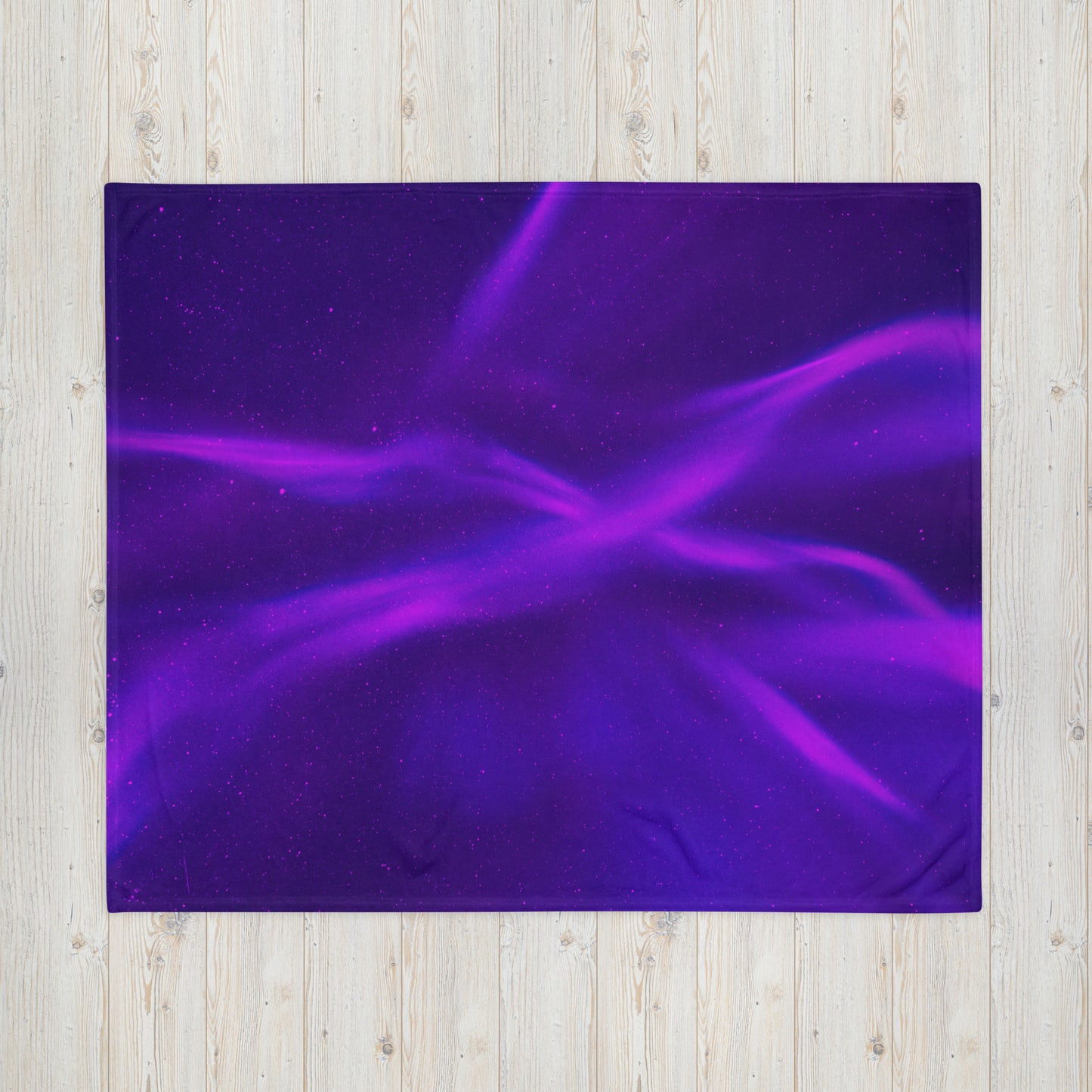 Vaporwave Northern Lights Space Purple Throw Blanket