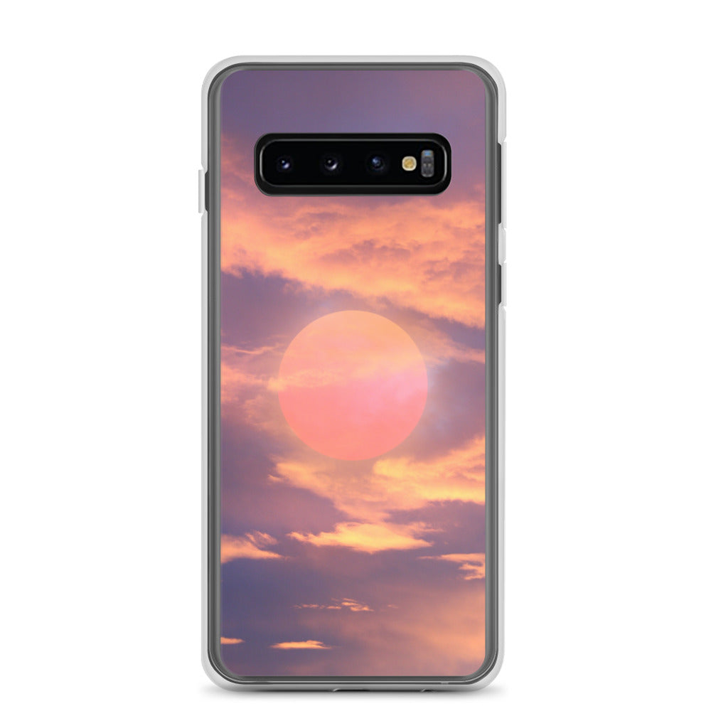 Aesthetic Orange Sunset Clouds iPhone Case