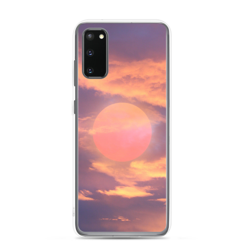 Aesthetic Orange Sunset Clouds iPhone Case