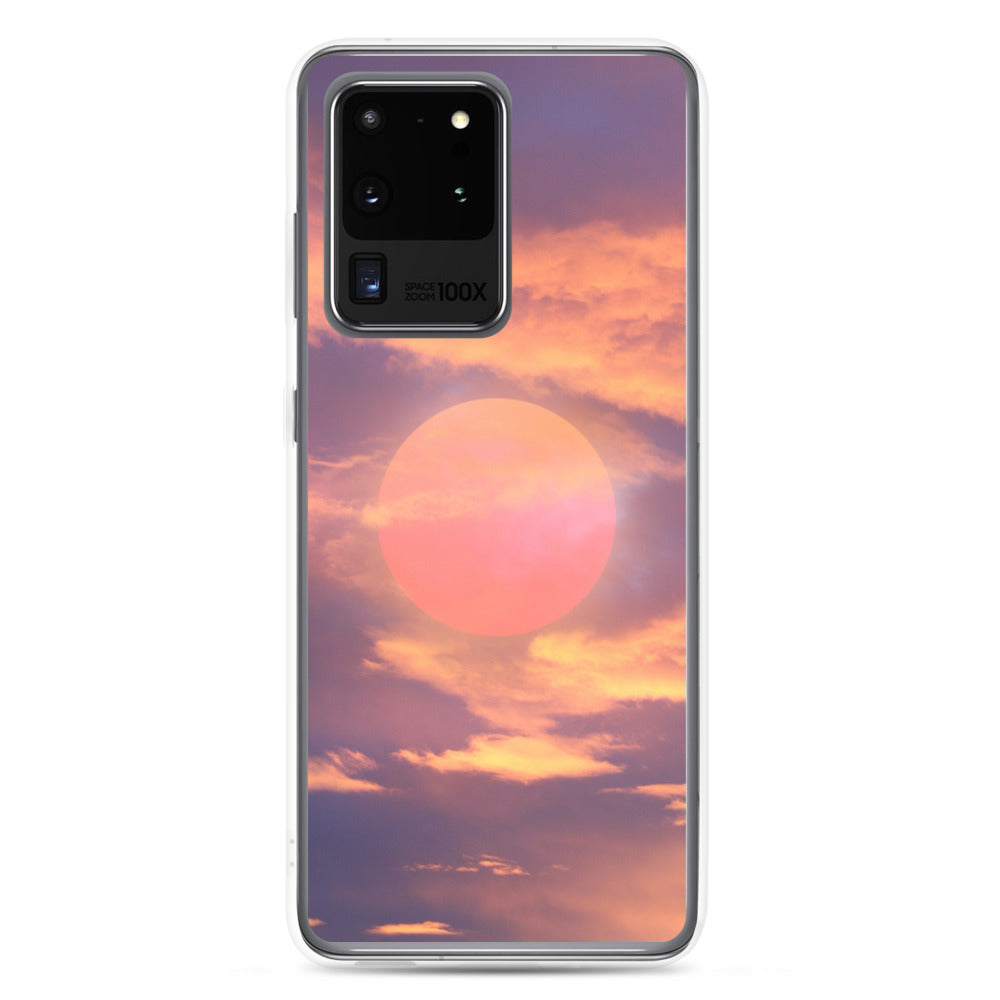 Aesthetic Orange Sunset Clouds iPhone Case