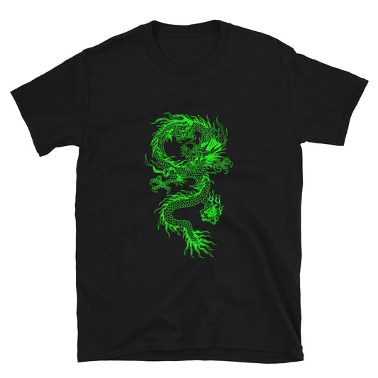 Green Traditional Japanese Dragon Art T-Shirt