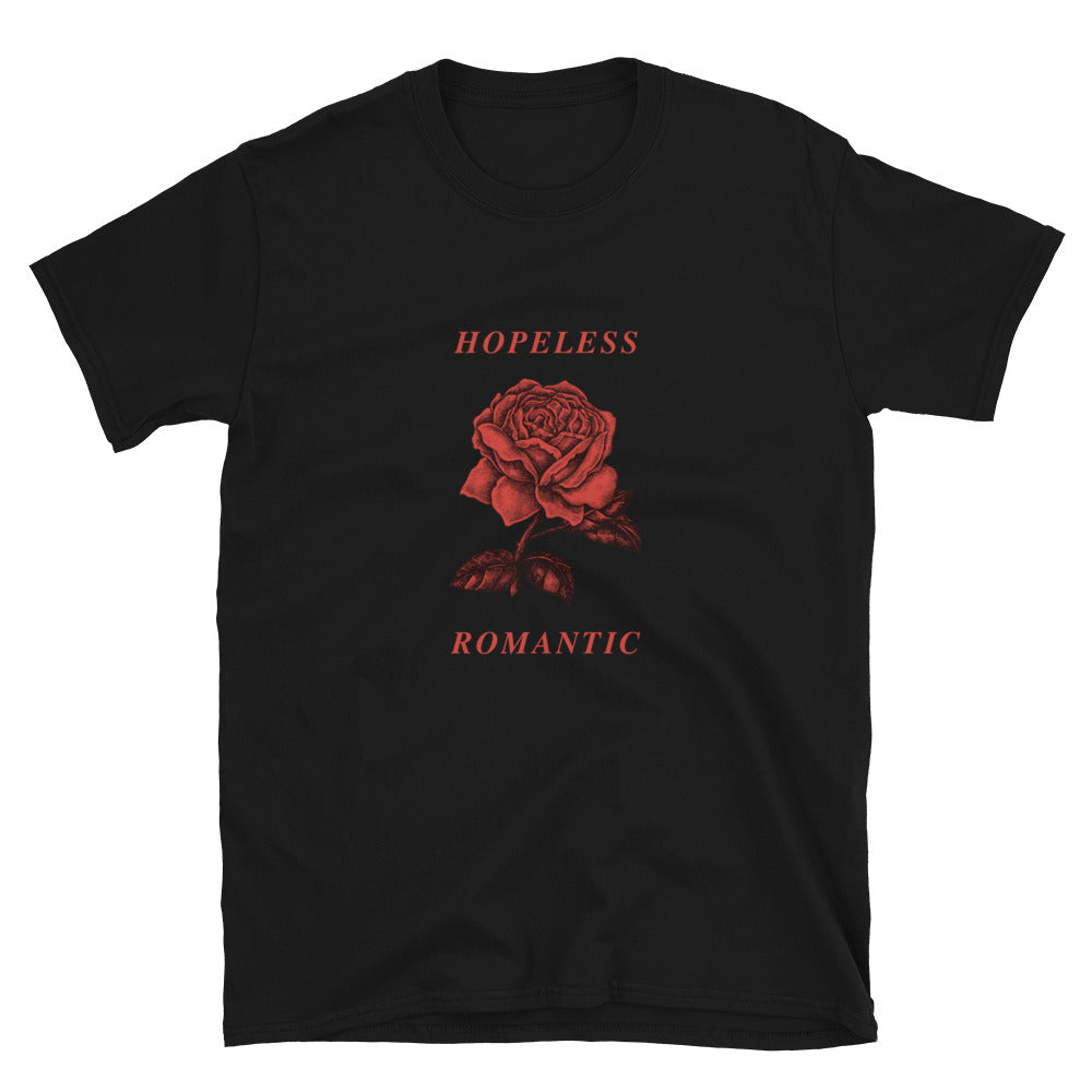 Hopeless Romantic Red Rose Goth T-Shirt