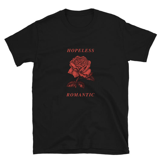 Hopeless Romantic Red Rose Goth T-Shirt
