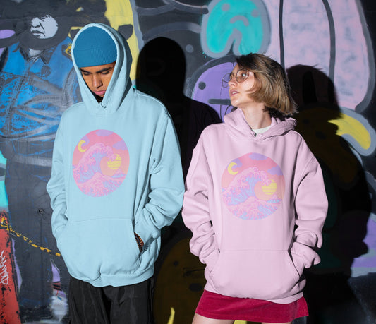 The Great Wave Japanese Vaporwave Hoodie