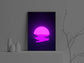 Vaporwave Neon Purple Sunset Sea Poster Print Wall Art